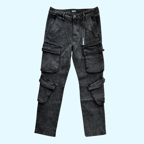 Fashion Nova Men Straight Cargo Jeans - Picture 1 of 5